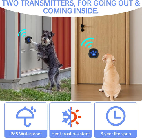 IP65 50 1000 Dog Door Bell for Potty Training, Wireless Dog Doorbell Ring to Go Outside, Waterproof Touch Buttons
