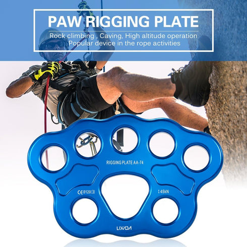 Lixada Paw Rigging Plate 45KN - Large Anchor Multipliers Connector Gear for Aerial Dance & Rock Climbing