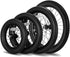 JOYSTAR Kids Bike Front Wheels Replacement - 12, 14, 16, 18 Inch with Solid Air Rubber Tire, Black & White