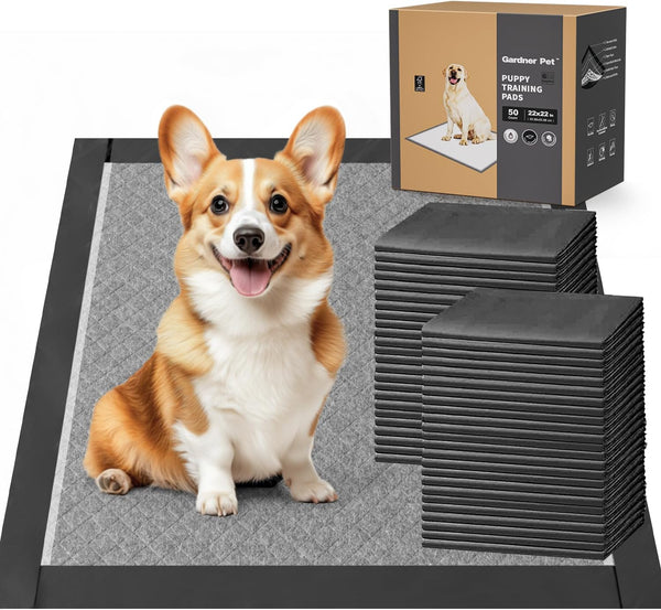 Charcoal Puppy Pads Rugular 22x22 Inches Small Dog Pee Pads Odor-Control &