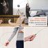 Pawaboo Feather Teaser Cat Toy, Interactive Wand with 34.5" Long Wand and Bell, Wine Red & White Feather