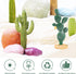 YOLUFER 2Pcs Reptile Cactus Plants Terrarium Decoration Faux Reptile Terrarium Cactus Plant Landscape Decoration