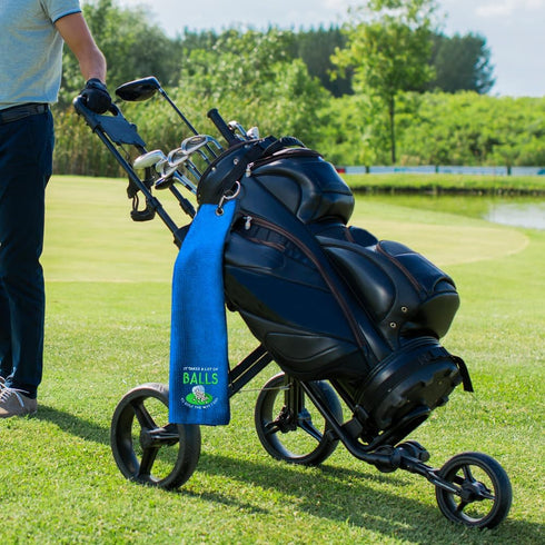 It Takes A Lot Embroidered Golf Towel, Funny Golf Accessories for Men Women, Gift for Golfer