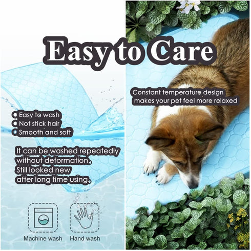 Dog Cooling Mat, Pet Cooling Blanket for Dogs, Cooling Pad for Kennels, Crates, Cars, Indoor & Outdoor, Extra Large