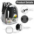 Bird Travel Backpack Carrier for Small Medium Birds, Space Capsule Clear Bubble Window with Stainless Steel Tray and