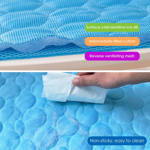 Dog Cooling Mat, Portable Pet Cooling Pads for Dogs & Cats, Summer Cushion for Home or Outdoor Use