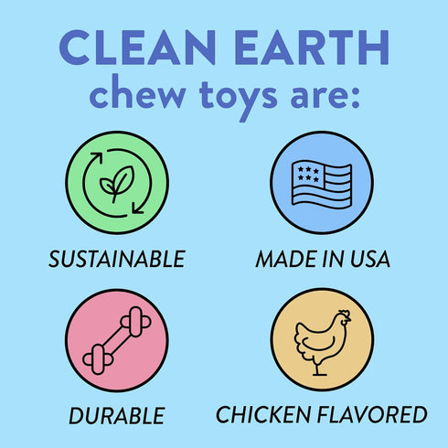 Spunky Pup Clean Earth Recycled Stick, Made in USA from 100% Recycled Water Bottles, Gray