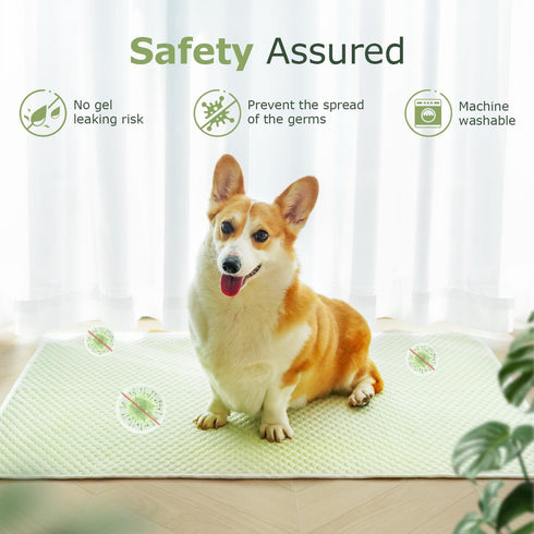 Mora Pets Dog Cooling Mat - Breathable Washable Pad for Indoor Outdoor Pets, Non-Slip Bottom, 36 x 24 inch Medium