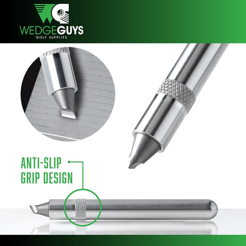 nU Groove Sharpener - Golf Club Groove Cleaner and Re-Grooving Tool, PGA Recommended for Optimal Backspin Restoration.