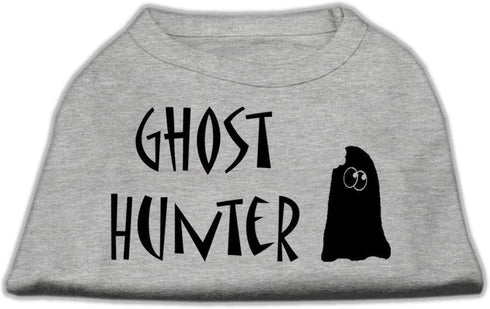 Halloween Pet Dog & Cat Shirt Screen Printed, Ghost Hunter, Red 2XL (20-25 lbs.)
