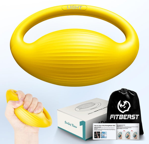 FitBeast Stress Balls for Adults - 3 Resistance Levels Squeeze Balls for Hand Therapy, Rehabilitation, Ideal for