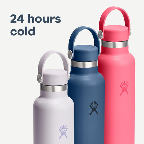 24 Oz Hydro Flask Water Bottle - Insulated Stainless Steel - Non Spill, Leakproof in Oat Tan