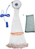 American Aluminum Ring Cast Net for Saltwater Fishing Bait Trap 1.2m Radius