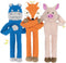 3 Pack No Stuffing Dog Toys Crinkle Squeaky Interactive Plush Dog Toy,