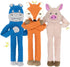 3 Pack No Stuffing Dog Toys Crinkle Squeaky Interactive Plush Dog Toy,