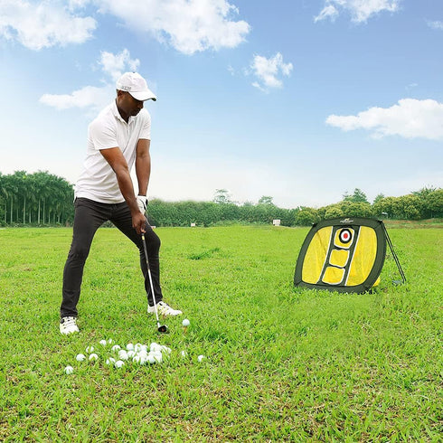 PodiuMax Indoor/Outdoor Golf Chipping Net for Swing Practice and Accuracy