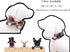 ARING PET Dog Collar Bowtie, Adjustable Collars for Dogs Small Medium Large