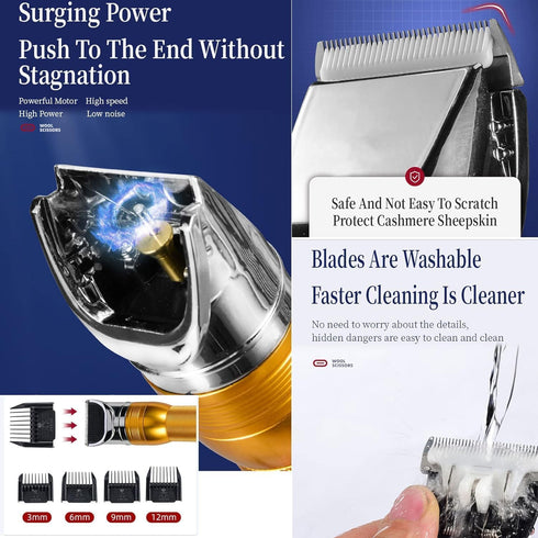 Trimmers Electric Professional Dog Grooming Clippers, Powerful Sheep Shears Pet Grooming Clippers for Heavy Duty