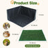32" 32" 17" Hemmed x x Dog Litter Box with High Walls with Artificial Grass Edge, Portable Dog Potty Tray Large Puppy