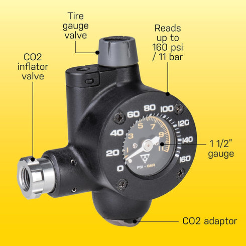 Topeak AirBooster G2 CO2 Inflator and Gauge - One Color, One Size, Black