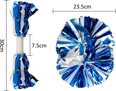 Supkiir 4Pcs Cheerleading Pom Poms for Women, 2 Pair Cheer Pompoms for School Sports Games Team Spirit