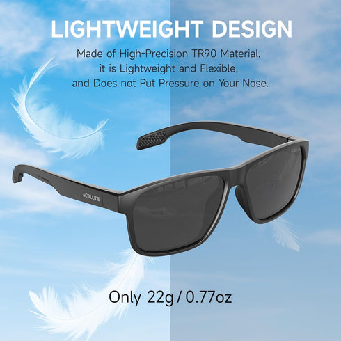 Polarized Sunglasses for Men and Women - Ideal for Driving, Fishing, Hiking, Beach Travel