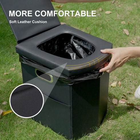 Ann Katy Upgrade XL Portable Toilet for Adults, Extra Large Portable Travel Floding Toilet, Camping Tall Toilets