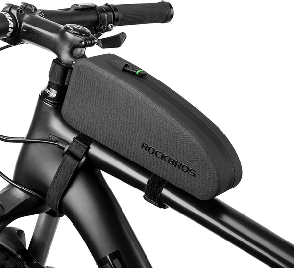 ROCKBROS Waterproof Bike Top Tube Bag, Bicycle Front Frame Pouch Pack for Mountain Road Bike Cycling Accessories