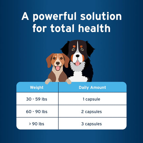 Pet Protect Omega 3 Supplement for M/L Dogs, 60 Capsules