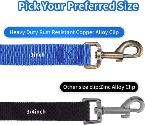 HIKISS Long Dog Leash for Obedience Recall Training, Thickening Material for Large Dogs - 15ft, 20ft, 30ft, 50ft, 100ft