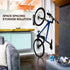 Flexzion Bike Rack Wall Mount 2 Pack - Heavy Duty Bicycle Hanger Storage System for Indoor Use