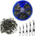 JSHANMEI Fishing Snap Swivels Rolling Barrel Swivels with Safety Snaps, Black Nickel Coated, High Strength Copper