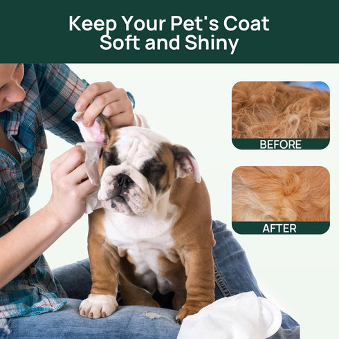 400 Unscented Dog Wipes for Paws and Butt, Large Thick Puppy Wipes for Dogs and Cats, Cleaning and Deodorizing