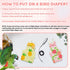 ZHLKHIOP 3 Pieces(Large) with Peach and Pineapple Patterns,Bird Diaper, Cotton Fabric, Waterproof Design, Easy