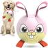 Rabbit Dog Toys Soccer Ball with Straps - Interactive Dog Balls for Medium Small Dogs
