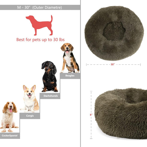 nononfish Dog Bed Mat for Medium Dogs, Army Green Orthopedic Pet Bed, 30x30x7 inches, Washable