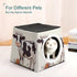 FekiLoot 3-in-1 Fashion Dairy Cow Capsule Pet Waterproof Removable Couch Pet Bed Foldable Cat Dog House Cat Dog Bed Cat