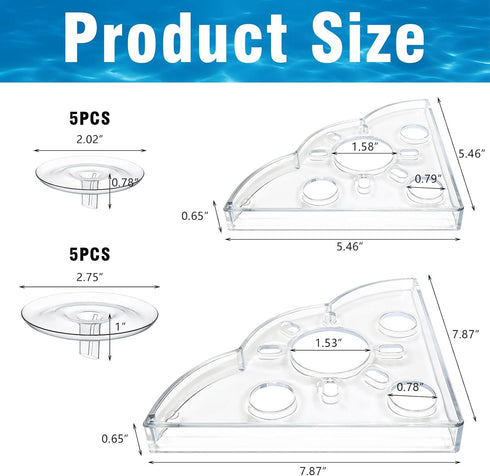 RRUAAZIW 12PCS 2 Creative Floating Floral Arrangement Holder,Floating Flower Display Stand Include Fish Tank Shelf DIY