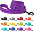CollarDirect Nylon Dog Leash 5ft, Heavy Duty Reflective Pet Leashes for Large, Medium & Small Dogs (L, Purple)