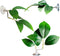 Fish Leaf Pad Fish Tank Accessories, 3 pcs Adjustable Plastic Plants for Betta Natural Habitat with Suction Cup