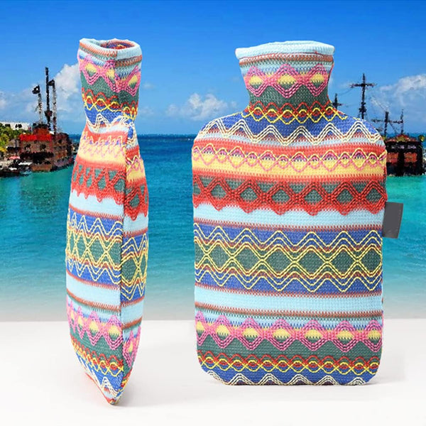 MOAIYU Indian Ethnic Winter Hot Water Bottle Warm Hand Bag for Back Neck Waist Hand