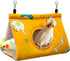 Rypet Winter Warm Bird Nest House - Hanging Hammock Velvet Shed Hut for Parrots, Parakeets, and Budgies (Yellow)