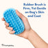 Rubber Dog Bath Brush, Silicone Pet Wash & Massage Brush for Bathing, Massaging & De-shedding