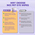HICC PET Eyes Wipes for Dogs & Cats, Gently Remove Tear Stains, Eye Debris, Coconut Oil Pet Cleaning Wipes (100pcs)