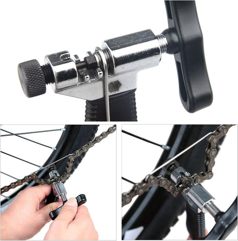 Oumers Universal Bike Chain Tool Kit, Chain Breaker & Installer for Road & Mountain Bicycles, Repair Kit