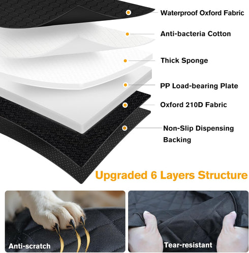 400lbs, Hammock PETICON Back Seat Extender for Dogs, Hard Bottom Dog Car Seat Cover - Supports Rear Seat Pet Cover