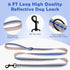 Martingale Collar for Dogs, Soft Neoprene Padded Reflective Collar and Leash Set for Large Dogs - Blue & L