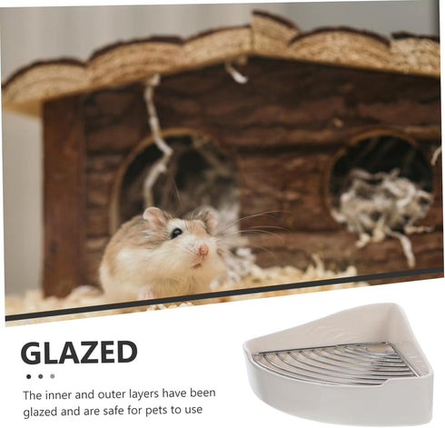 PERSELOSO Rabbit Training Potty Guinea Pig Cage Liner Corner Litter Box Portable Litter Pan for Hamsters