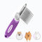 Dematting Undercoat Rake Comb for Dogs & Cats - 2.5-In Stainless Steel Safety Blades for Removing Mats & Tangles