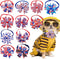 Spring Summer Dog Bow Ties, 3.2" Bow Butterfly Ties for Small and Medium Pets (4th of July Pinwheel)